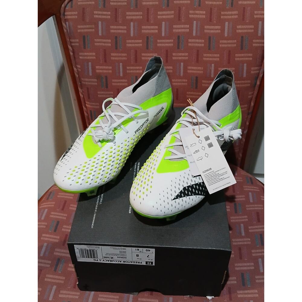 New Men's 7 Women's 8 Adidas Predator Accuracy .1 Firm Ground Soccer Cleat - Picture 2 of 11